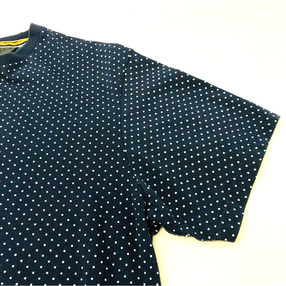 Men’s Denim & Flower Navy White Polka Dot Short Sleeve T Shirt - Picture 5 of 16